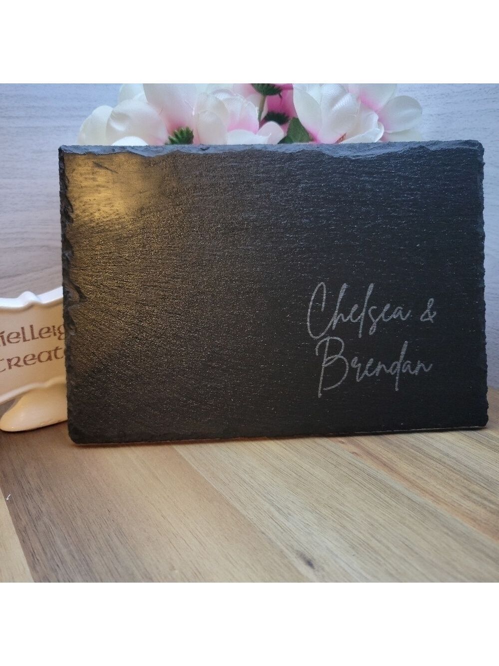 Personalized slate cheese board